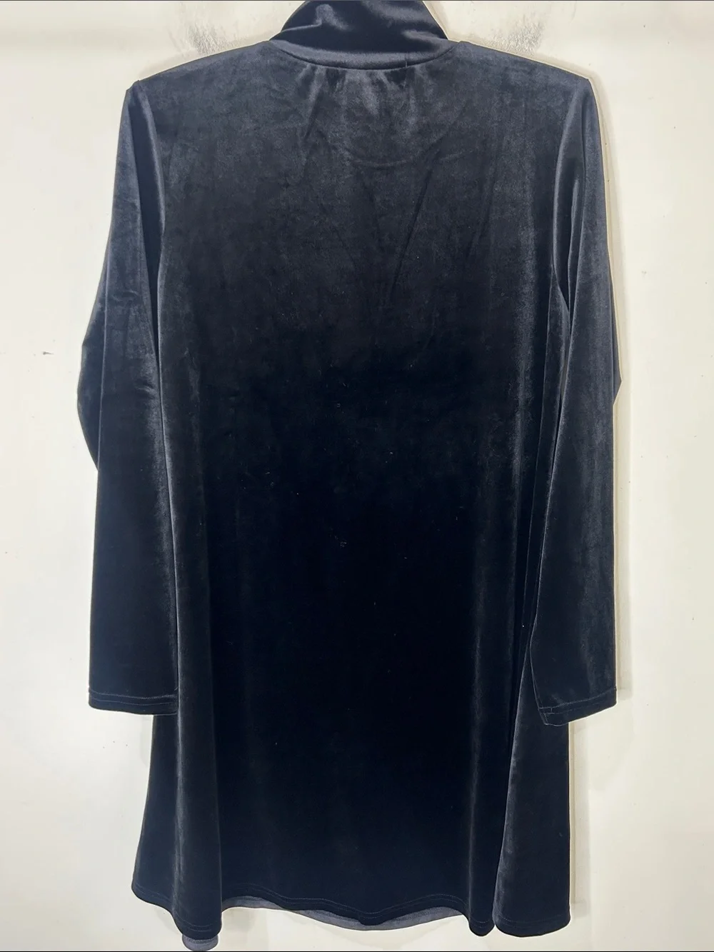 POMANDER PLACE Black Velvet Mock Neck Mottershead Mini Dress Size Medium